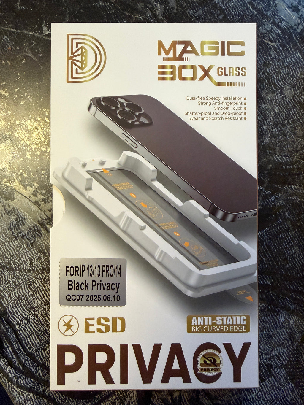 Folie de Sticla Privacy pentru iPhone cu kit de auto-montare