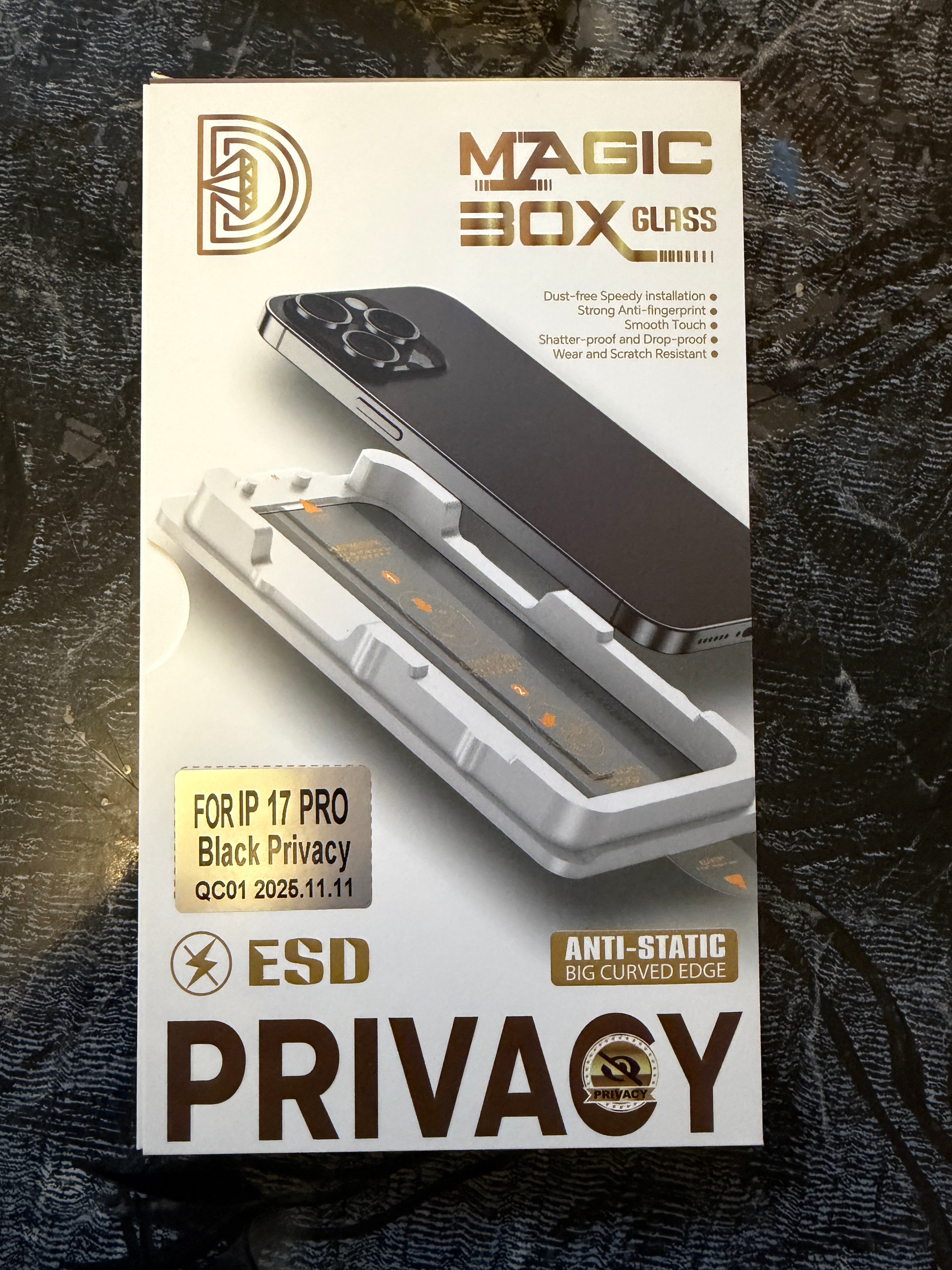 Folie de Sticla Privacy pentru iPhone cu kit de auto-montare